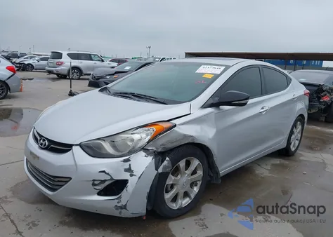 2013 Hyundai Elantra Limited from USA, damaged, VIN KMHDH4AE9DU627379
